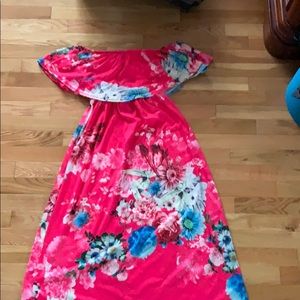 Off the shoulder maxi dress